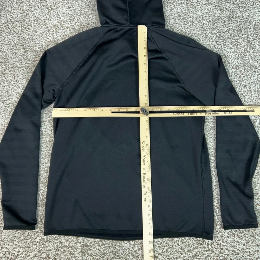 Nike Hoodie Womens Medium Black Activewear Therma FIT Logo Pullover Sweatshirt